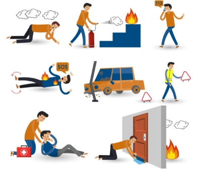Capacitaciónes Prevención, Preparación y Respuesta ante Emergencias & Resbalones, Tropiezos y Caídas